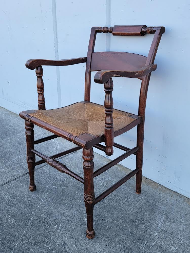 Antique/ vintage cane/wicker seat armchair