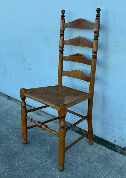 Mid 20th Century Maple Farmhouse Ladder Back Dining Side Chair