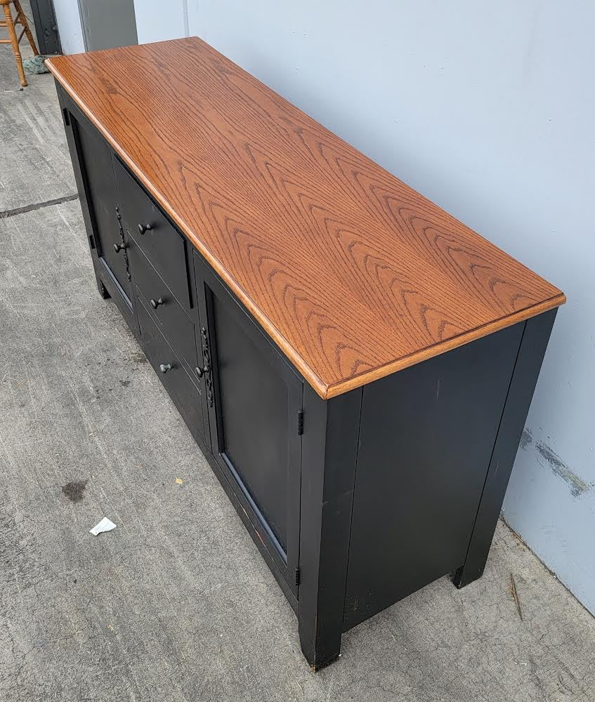 black sideboard/ buffet/ credenza cabinet
