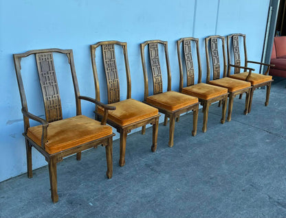 6 Vintage Asian Century Chin Hua Chinoiserie Raymond Sobota Dining Chairs