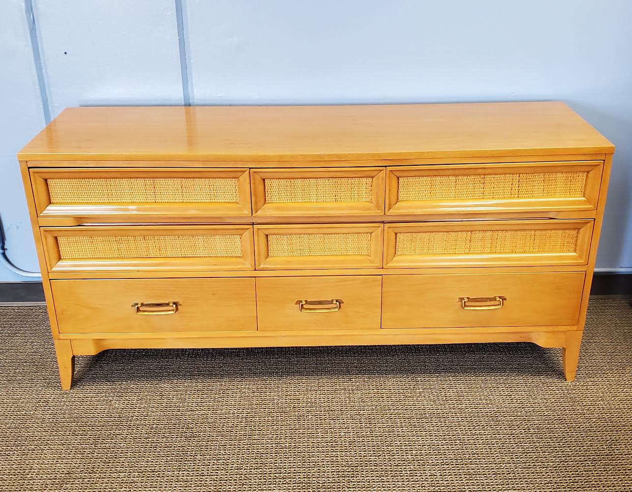 Hickory mid century light wood/honey dresser/sideboard/buffet