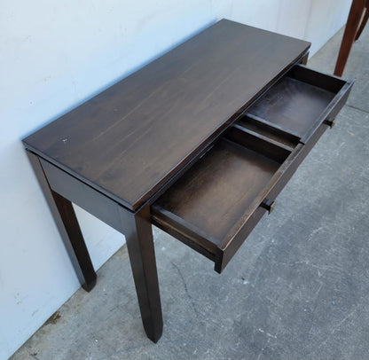 Dark wood console table