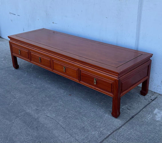 Antique Chinese Mid Century Coffee Table Long