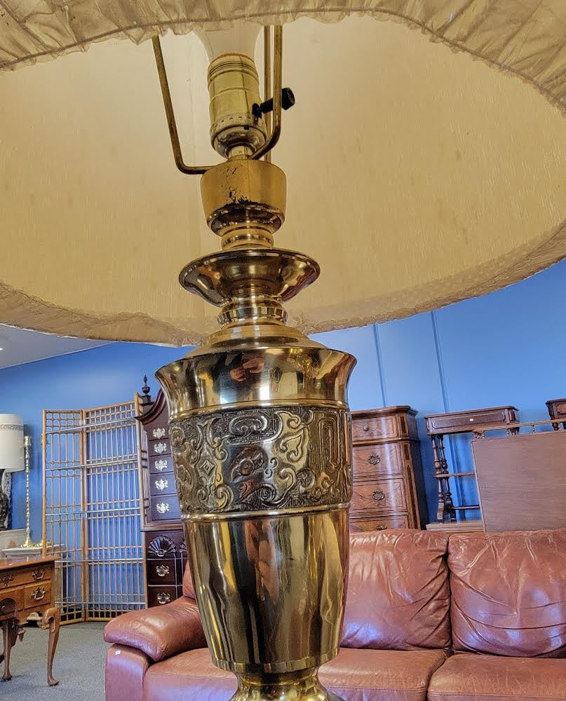 antique/ vintage brass/ gold Japanese style lamps (2)