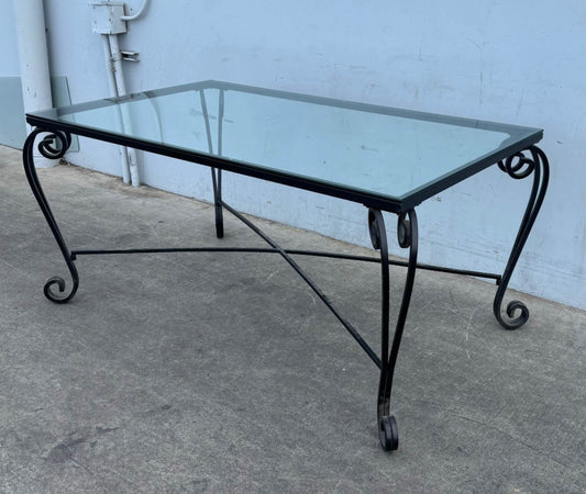 Mid 20th Century Outdoor Indoor Patio Iron Table