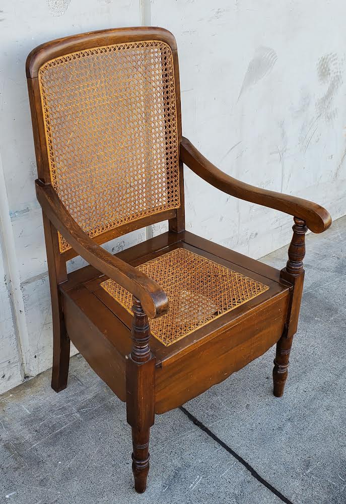 Antique/vintage wicker/cane/rattan armchair