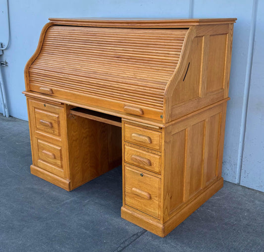 Oak Roll Top Table