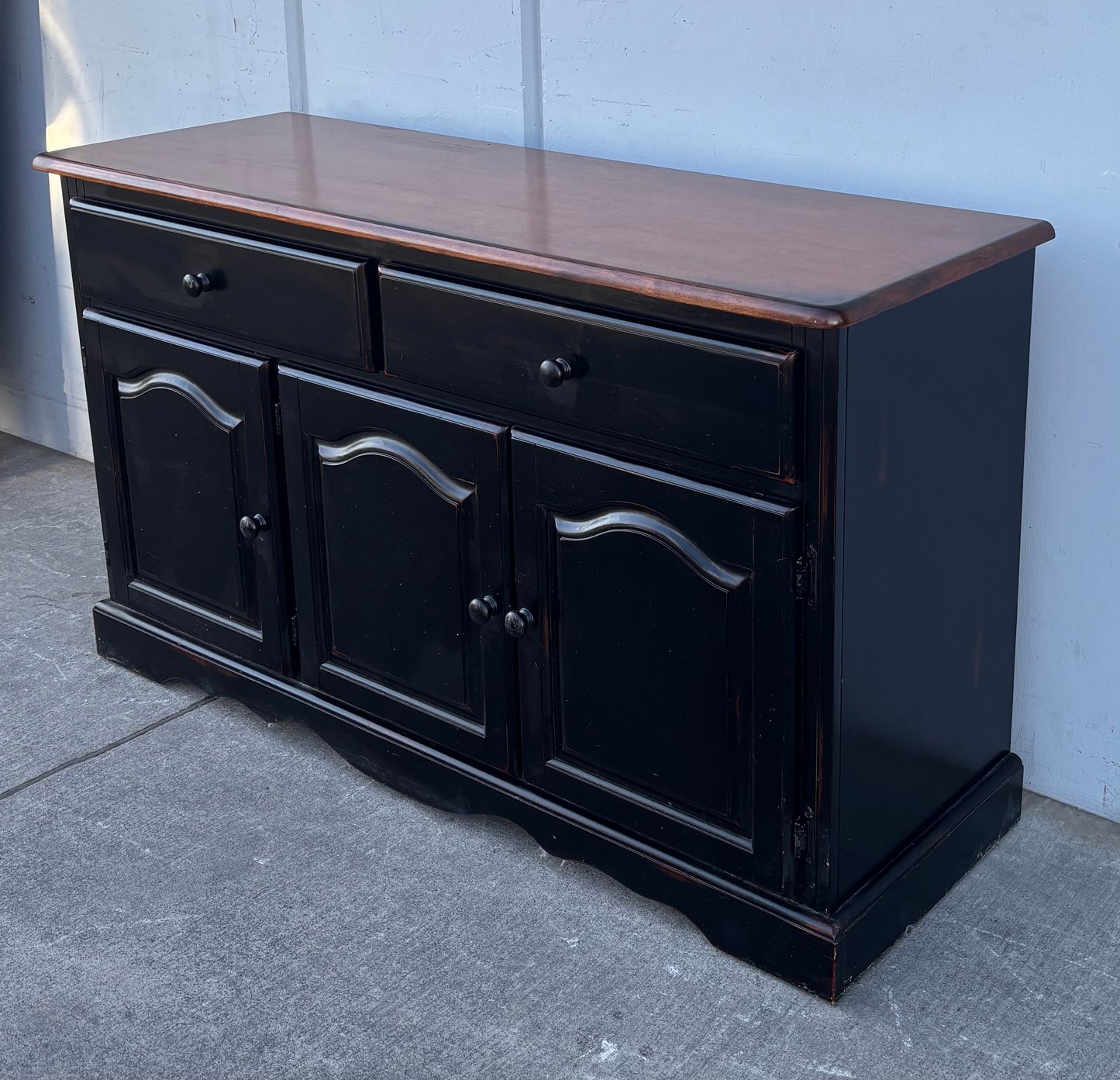 Black sideboard/ buffet credenza