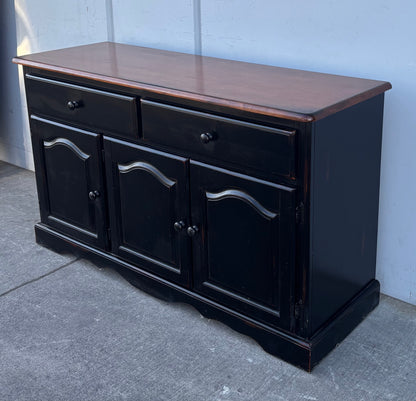 Black sideboard/ buffet credenza