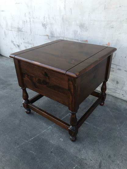 Ethan Allen dark wood end/side table