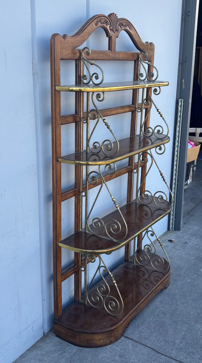 Drexel hand carved bakers rack/ shelf