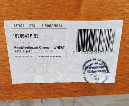 queen bed frame wheat tete & pied
