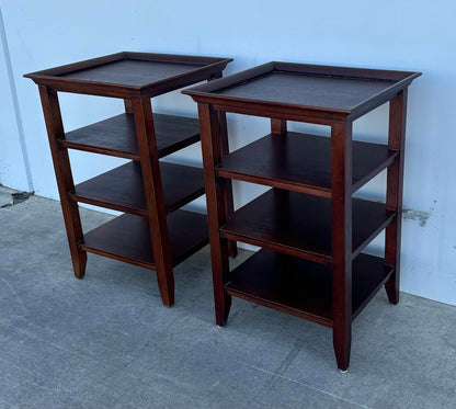 2 Side Tables with Shelves by Eddie Bauer