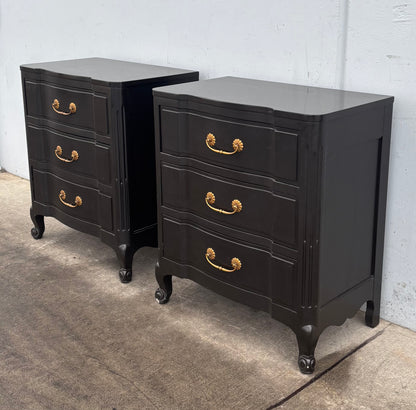 Black and gold nightstands/ bedside tables (2)