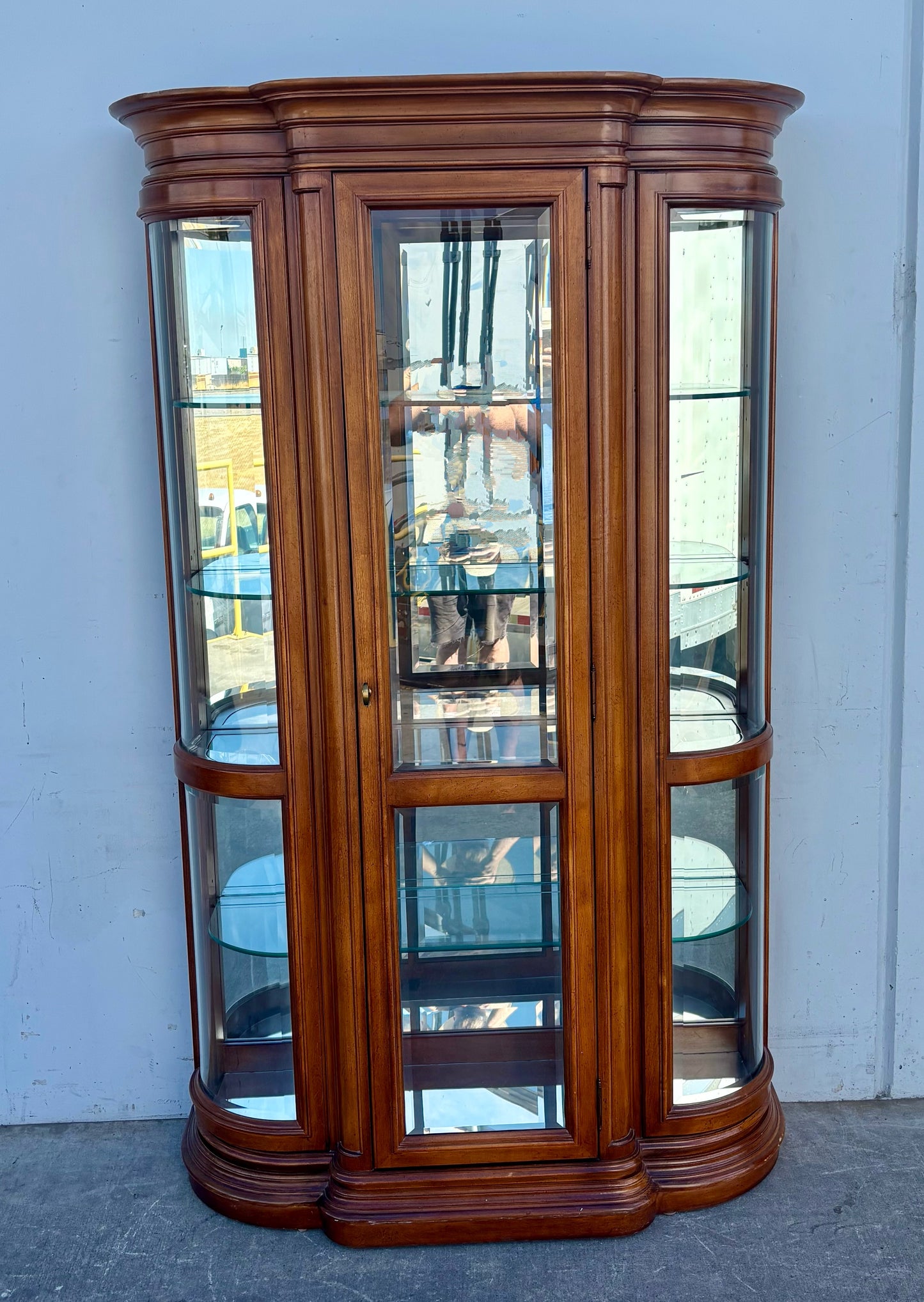 American of martinsville display cabinet lighted