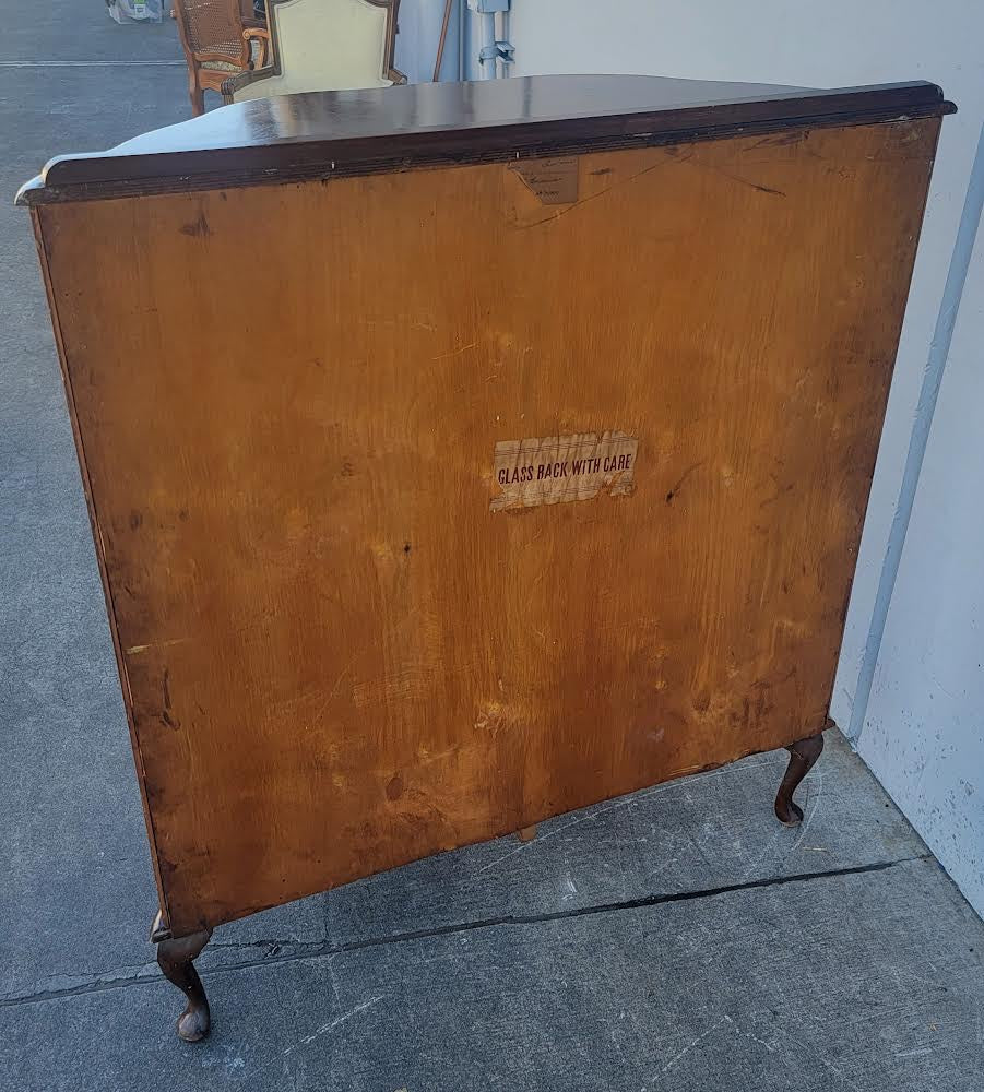 Harris & rose furniture curio display cabinet antique/vintage