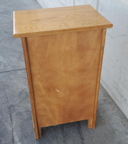 White Clad oak Ice Box/ nightstand /end/ side table storage cabinet