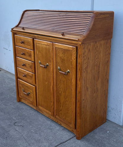 Bassett Roll top desk cabinet