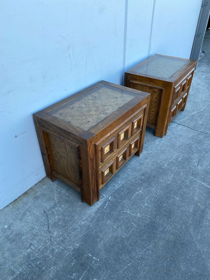 2 nightstands/end/side tables mid century modern