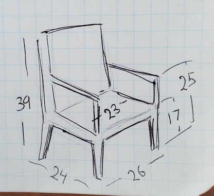 yellow/ beige dining armchair antique/ vintage