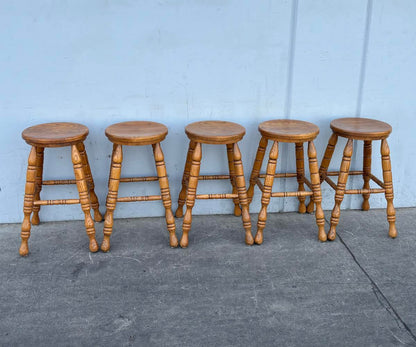 5 Vintage Rustic Amish Barstools Farmstyle Towne square