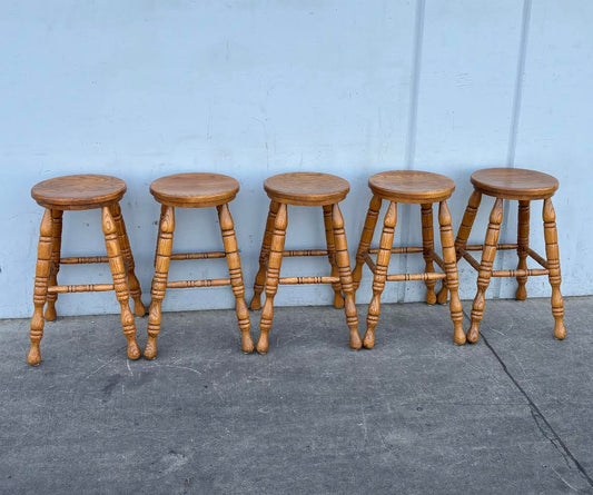 5 Vintage Rustic Amish Barstools Farmstyle Towne square