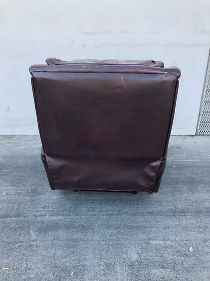 brown leather electric recliner