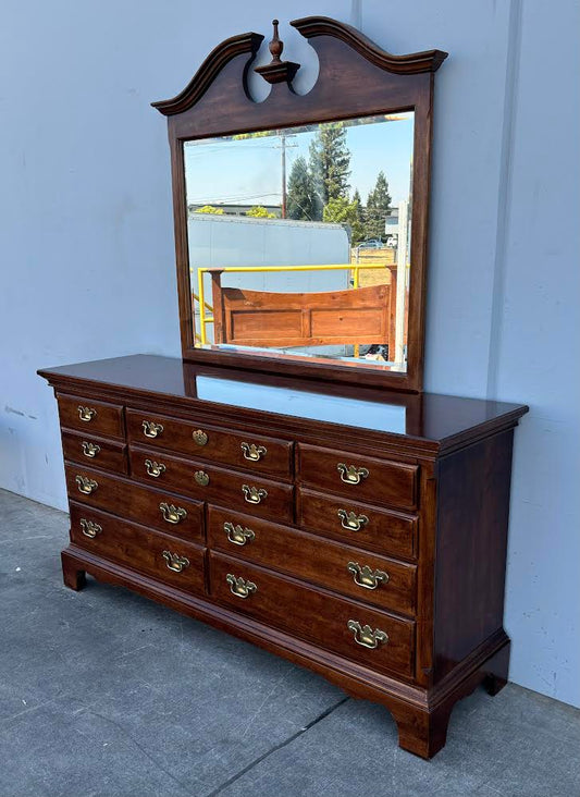 Chippendale Ten Drawer Dresser with Mirror