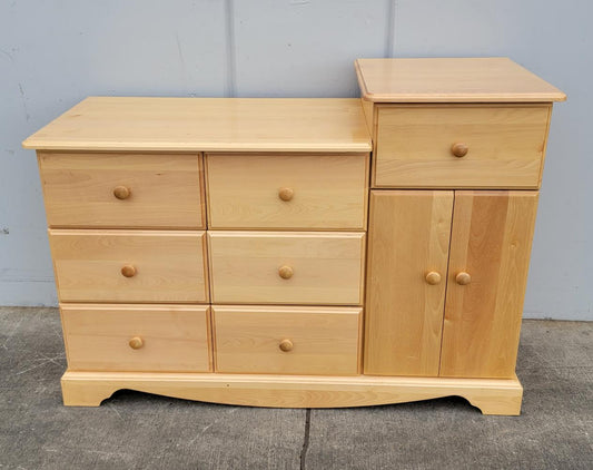 Pali seven drawer dresser/ cabinet light wood
