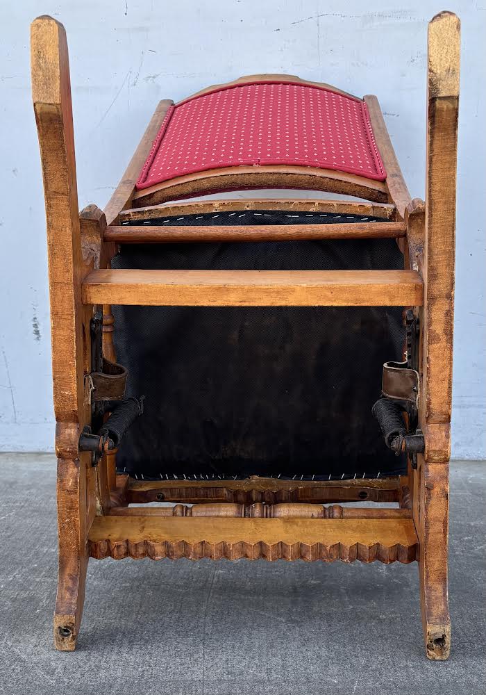 Antique Victorian Style Rocking Chair Red