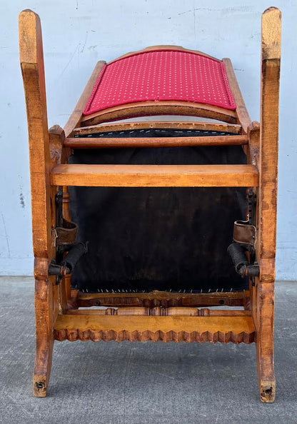 Antique Victorian Style Rocking Chair Red