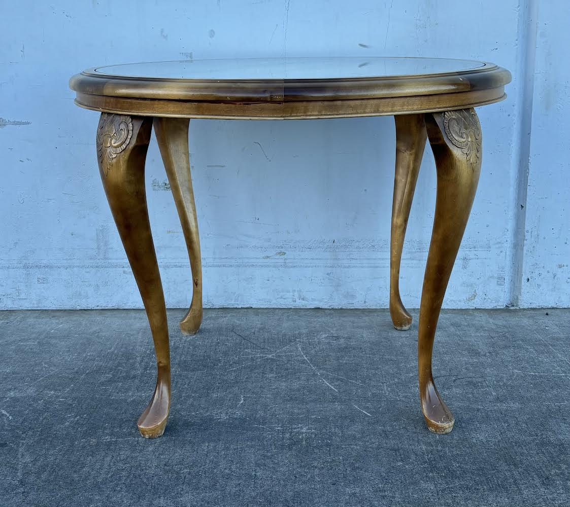 Vintage coffee table, Chippendale design, table living room, 60s, Germany