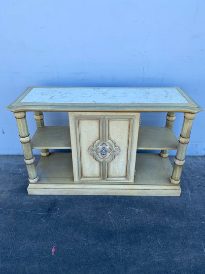 Console/server table cabinet blonde