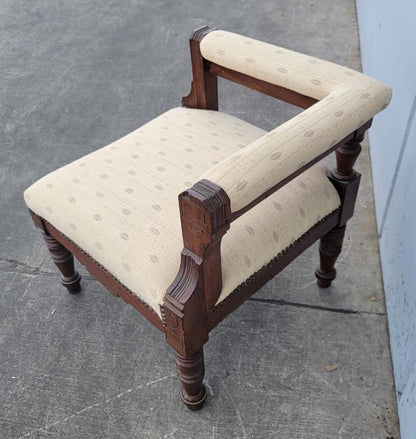Antique/ vintage Victorian corner chair white/ beige