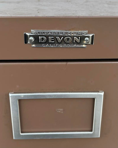 4 Tier Brown Metal File Cabinet Devon