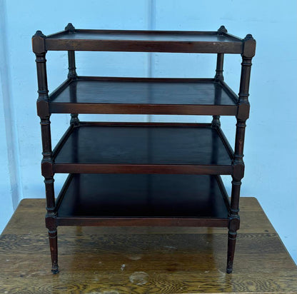 Mid Century Vintage Wood 4 Tier End Table