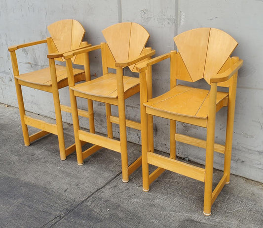 peter danko light wood (3) bar/counter armchairs/stools