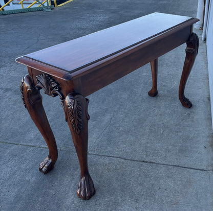 Console / sofa/ hall table vintage carved paw foot