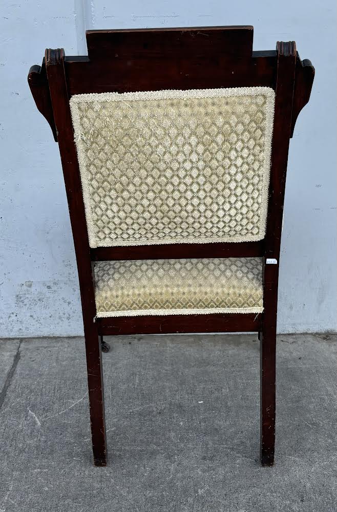 Antique Parlor Side Chair Vintage Carved Wood