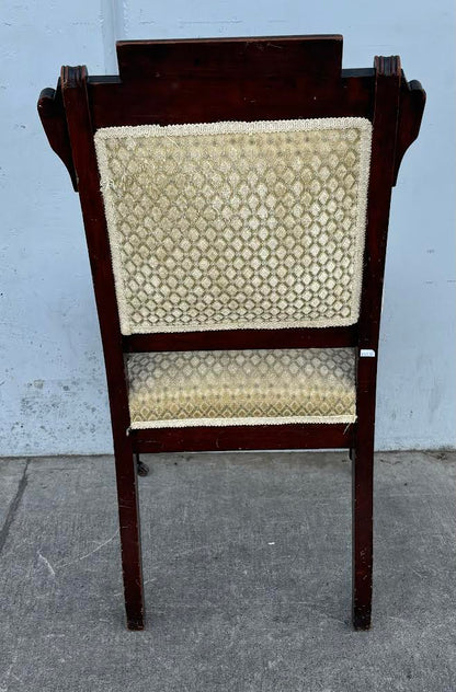 Antique Parlor Side Chair Vintage Carved Wood
