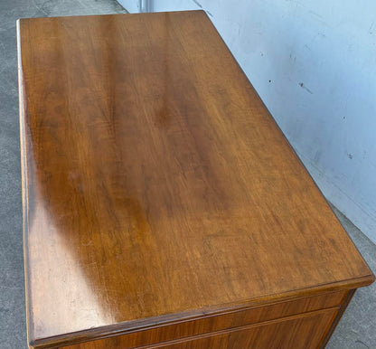 Shelbyville Desk Co. Walnut Vintage Executive Desk