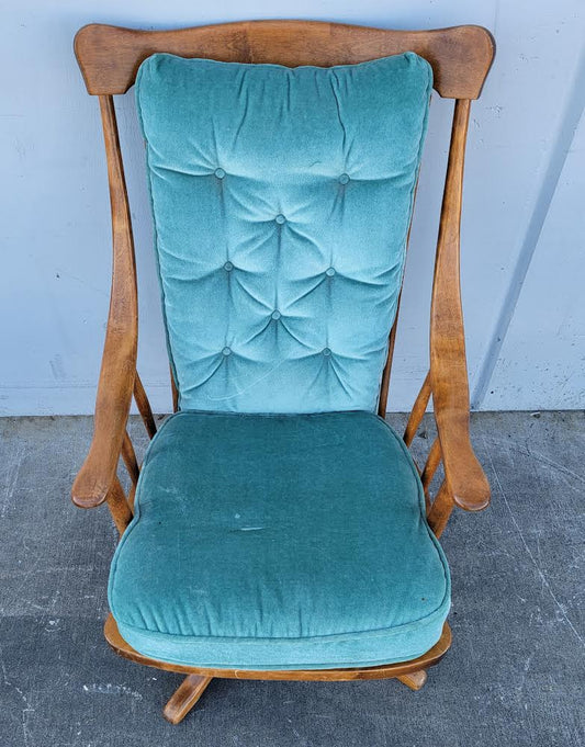Rocking chair platform spring blue cushion