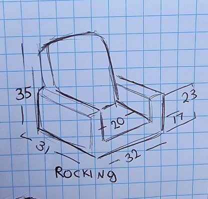 Green rocking armchair