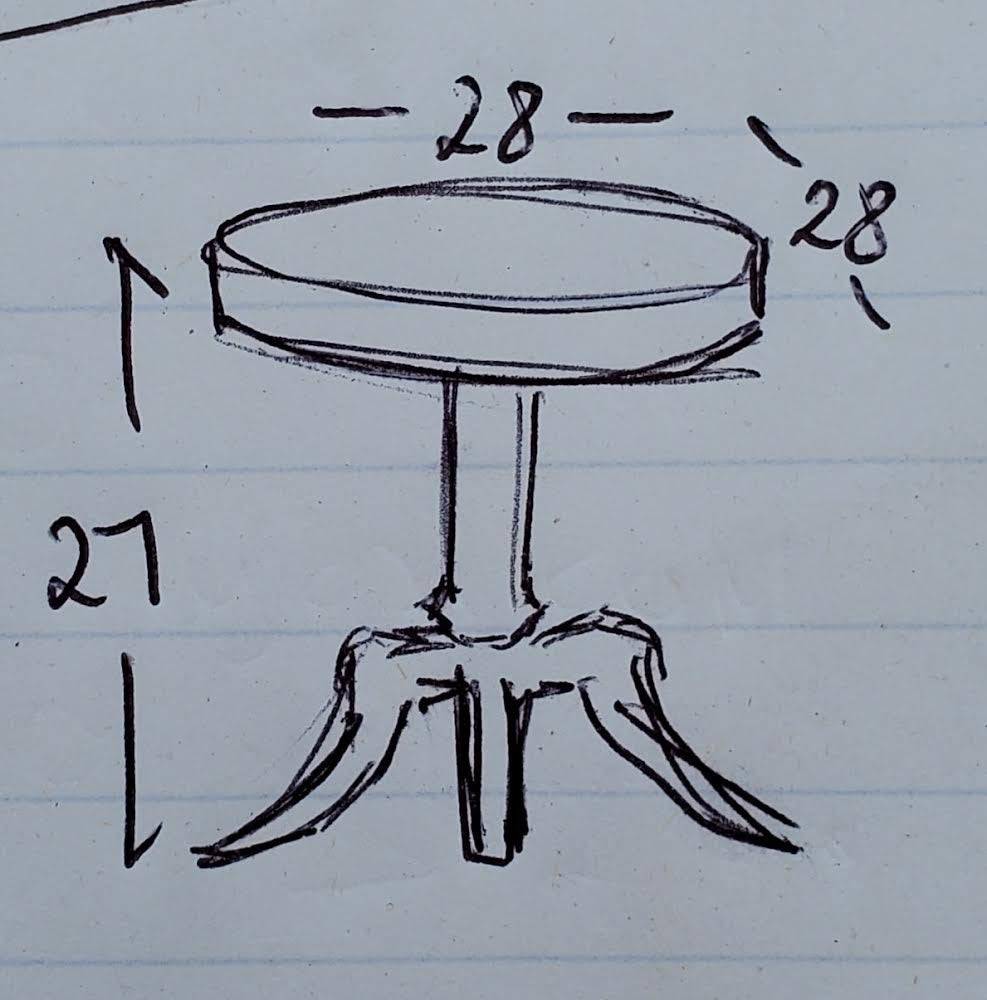 Coventry Manor Line round end/side table with drawer