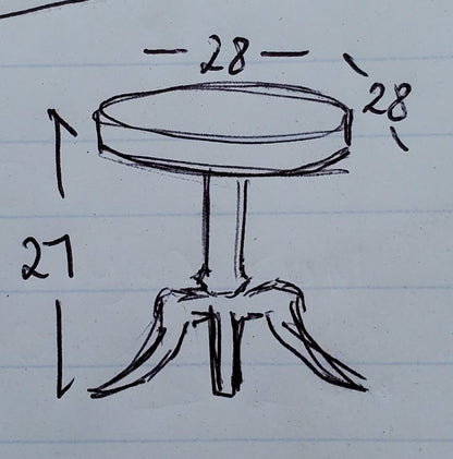 Coventry Manor Line round end/side table with drawer