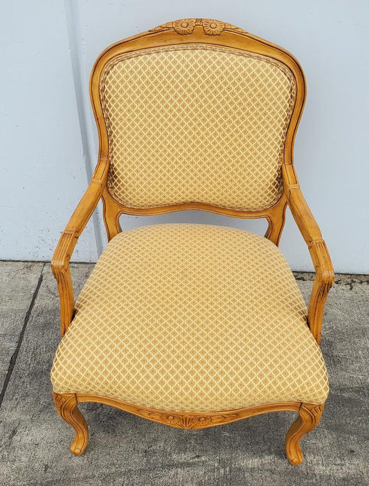 yellow/ beige dining armchair antique/ vintage