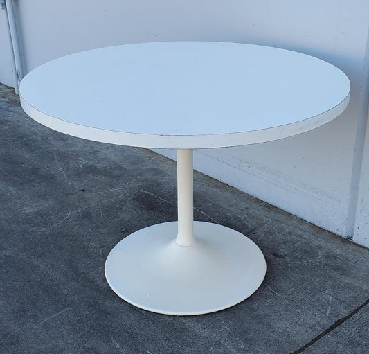 vintage tulip white round dining table mid century modern