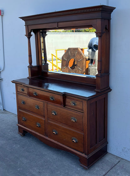 ENGLISH MAHOGANY DRESSER W Mirror
