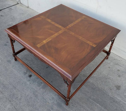 Dark wood coffee table
