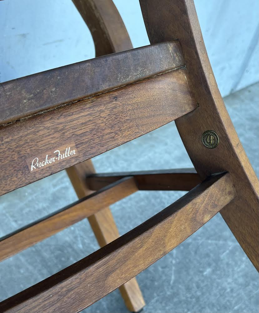 Antique Traditional Mahogany walnut Wood Bankers Library Arm Chair W. H. Gunlocke chair co.